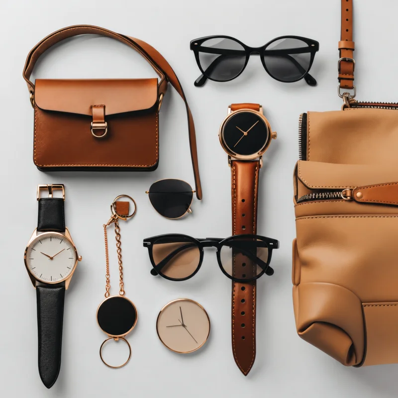 Markenfreie Accessoires als Flatlay